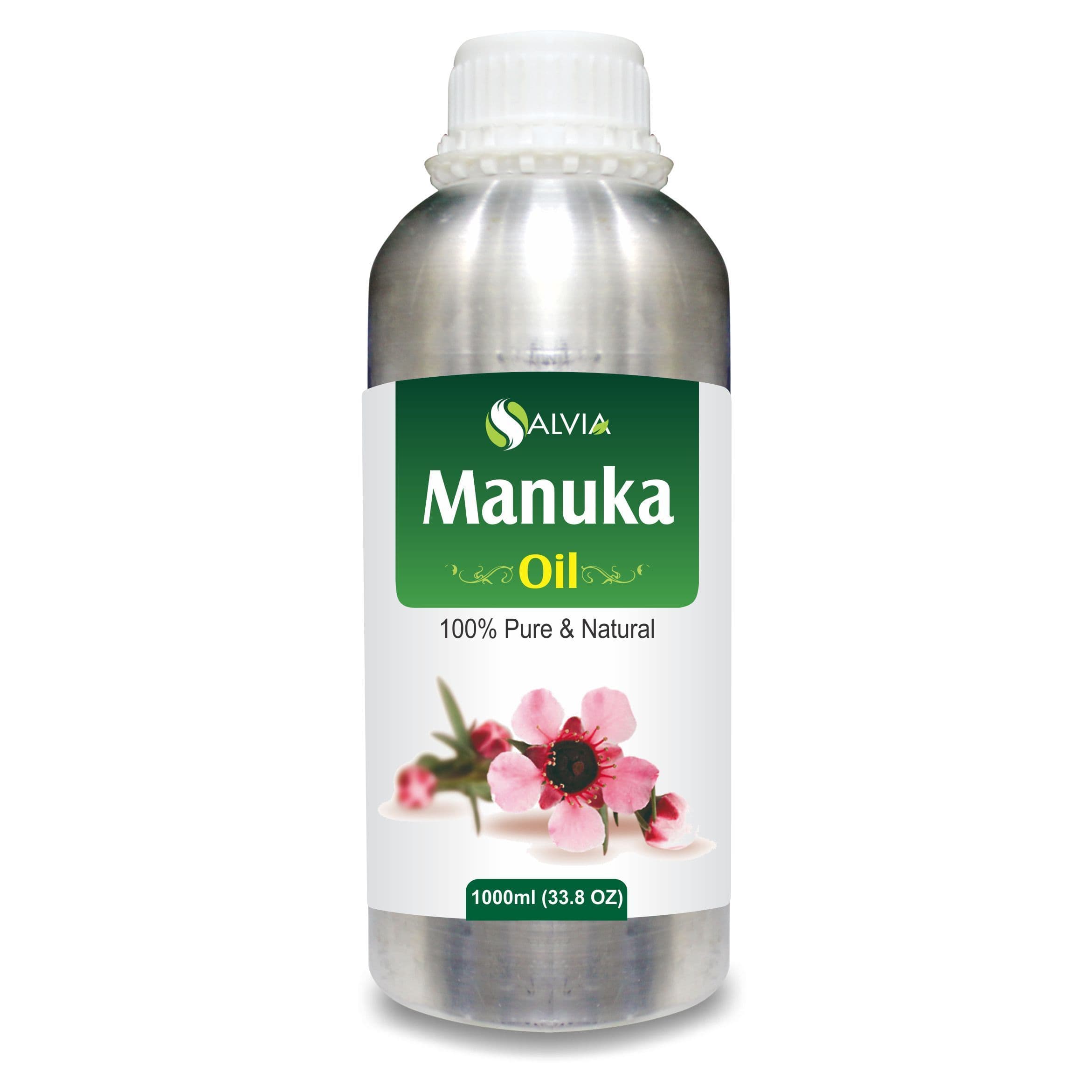 Salvia Natural Essential Oils 1000ml Manuka Oil (Leptospermum-Scoparium) Natural Pure Undiluted Essential Oil Cleanses Skin, Reduces Acne, Promotes Skin Health & More